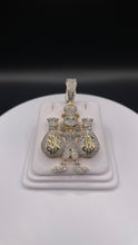 Load image into Gallery viewer, 1.72 CT. Custom-Made Duck Holding Money Bag Pendent In 10KT Gold