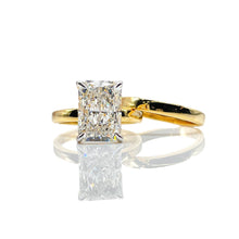 Load image into Gallery viewer, 3.50 CT. Lab Grown Diamond Radiant Cut Engagement Ring &amp; Wedding Band Set In 18 KT Yellow Gold