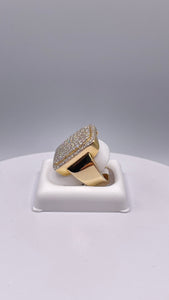 2.69 CT. VS-VVS Natural Diamond Men’s Rectangle Big Ring 10 KT Yellow Gold