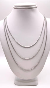 1.3mm Franco Link Chain In 10 KT White Gold