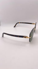 Load image into Gallery viewer, Cartier Gold &amp; Tiger Eye Acetate Sunglasses