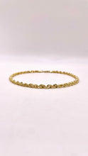 Load image into Gallery viewer, 3.8mm Diamond-Cut Rope Anklet In 10 KT Yellow Gold