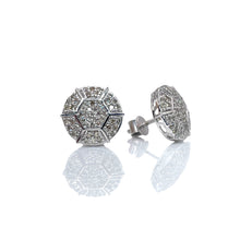 Load image into Gallery viewer, 0.47 CT. Natural Diamond Round Shape Stud Earrings In 10 KT White Gold