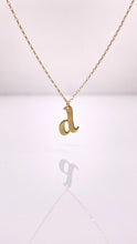 Load image into Gallery viewer, Dainty Initial Pendent &amp; Chain Combo In 10 KT Yellow Gold
