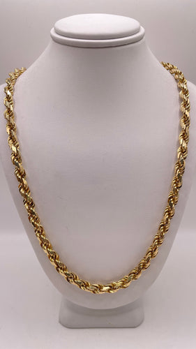5mm Solid Rope Chain In 10 KT Yellow Gold