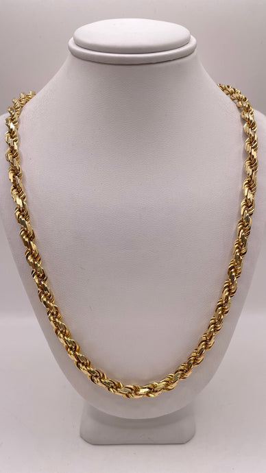 5mm Solid Rope Chain In 10 KT Yellow Gold