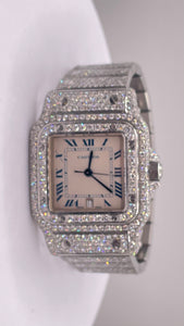 Ladies Cartier Santos 30mm VS-SI Natural Diamonds