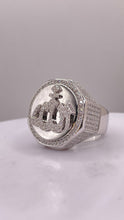 Load image into Gallery viewer, Silver Allah Men’s Ring With CZ