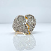 Load image into Gallery viewer, 3.29 CT. Natural Diamond Broken Heart Ring In 10 KT Yellow Gold