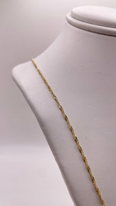 Diamond-Cut Singapore Chain In 10 KT Yellow Gold