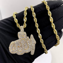 Load image into Gallery viewer, 1.69 CT. Natural Diamond Allah Pendant In 10 KT Yellow Gold