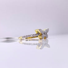 Load image into Gallery viewer, 0.28 CT. Natural Diamond Butterfly Ring In 10 KT Yellow Gold