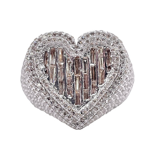 2.73 CT. Natural Diamond Heart Ring In 10 KT Yellow Gold