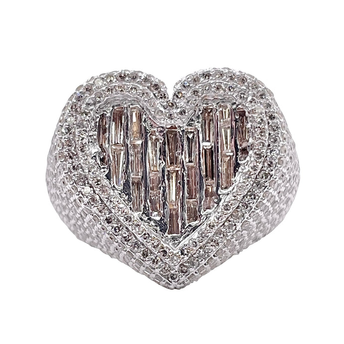 2.73 CT. Natural Diamond Heart Ring In 10 KT Yellow Gold
