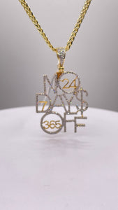 0.79 CT. Natural Diamond No Days Off 24/7 365 Pendent In 10 KT Yellow Gold