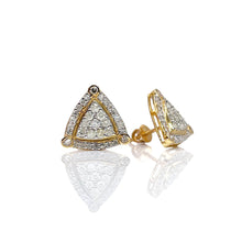 Load image into Gallery viewer, 0.73 CT. Natural Diamond Stud Earrings In 10 KT Yellow Gold