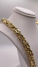 Load image into Gallery viewer, 8mm 14 KT Byzantine Link Chain