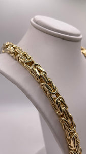 8mm 14 KT Byzantine Link Chain