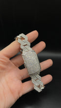 Load image into Gallery viewer, 16.00 CT. Lab Grown Diamond Miami Cuban Link Bracelet In Silver