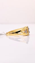 Load image into Gallery viewer, 0.50 CT. Natural Diamond Women’s Square Shape Ring In 10 KT Yellow Gold