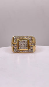 0.71 CT. Natural Diamond Men’s Ring In 10 KT Yellow Gold