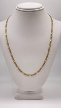 Load image into Gallery viewer, 3mm Figaro Link Chain In 14 KT Yellow Gold