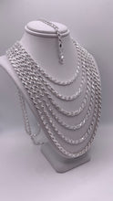 Load image into Gallery viewer, 3mm Rope Chain/Bracelet In Silver