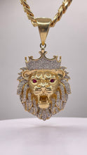 Load image into Gallery viewer, Natural Diamond Lion Pendent In 10 KT Yellow Gold