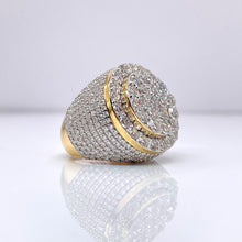 Load image into Gallery viewer, 8.27 CT. Lab Grown Men’s Diamond Round Shape Ring In 10 KT Yellow Gold