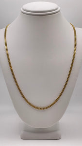 2.6mm Solid Miami Cuban Link Chain In 10 KT Yellow Gold