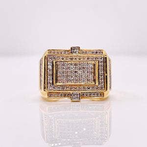 0.66 CT. Natural Diamond Men’s Ring In 10 KT Yellow Gold