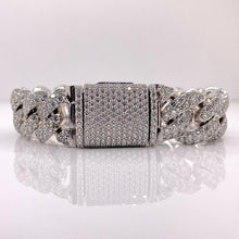 Load image into Gallery viewer, 28.1 CT. Lab Grown Diamond Miami Cuban Bracelet In 10 KT White Gold