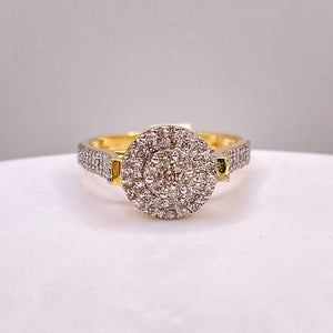 0.55 CT. Natural Diamond Women’s Round Shape Ring In 10 KT Yellow Gold