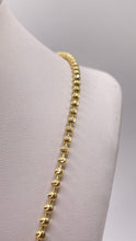 Load image into Gallery viewer, 2.50mm Moon Cut Ball Necklace In 10 KT Yellow Gold