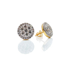 Load image into Gallery viewer, 1.37 CT. Natural Diamond Round Shape Earring In 10 KT Yellow Gold