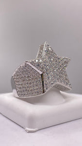 Silver Star Men’s Ring With CZ