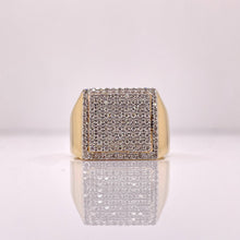 Load image into Gallery viewer, 0.57 CT. Natural Diamond Square Shape Men’s Ring In 10 KT Yellow Gold