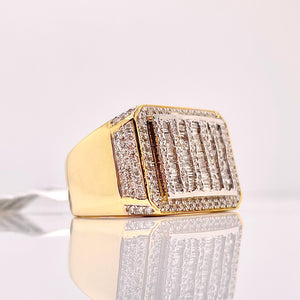 1.09 CT. Natural Diamond Men’s Ring In 10 KT Yellow Gold