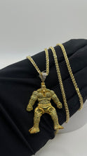 Load image into Gallery viewer, 1.04 CT. Natural Diamond Hulk Pendent &amp; Franco Chain Combo In 10 KT Yellow Gold
