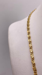 2.4mm Solid Link Chain In 14 KT Yellow Gold