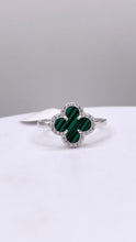 Load image into Gallery viewer, Women’s Clover Ring In Silver With CZ