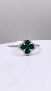 Women’s Clover Ring In Silver With CZ