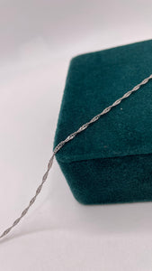 1.5mm Singapore Link Chain In 10 KT White Gold