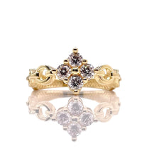 Load image into Gallery viewer, Women’s CZ Ring In 10 KT Yellow Gold