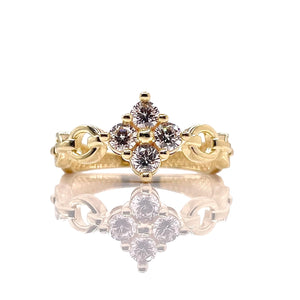Women’s CZ Ring In 10 KT Yellow Gold