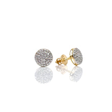 Load image into Gallery viewer, 0.21 CT. Natural Diamond Round Shape Stud Earrings In 10 KT Yellow Gold