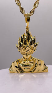 Goku Pendent In 10 KT Yellow Gold
