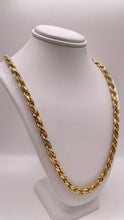 Load image into Gallery viewer, 5mm Solid Rope Chain In 10 KT Yellow Gold