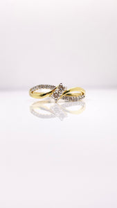0.23 CT. Natural Diamond Infiniti Ring In 10 KT Yellow Gold