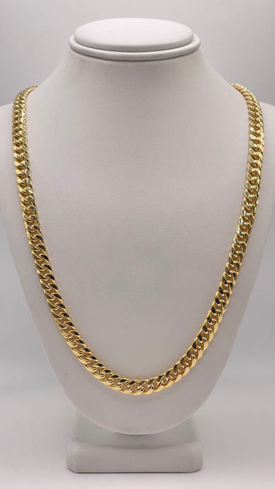 6mm Miami Cuban Link Chain In 14 KT Yellow Gold